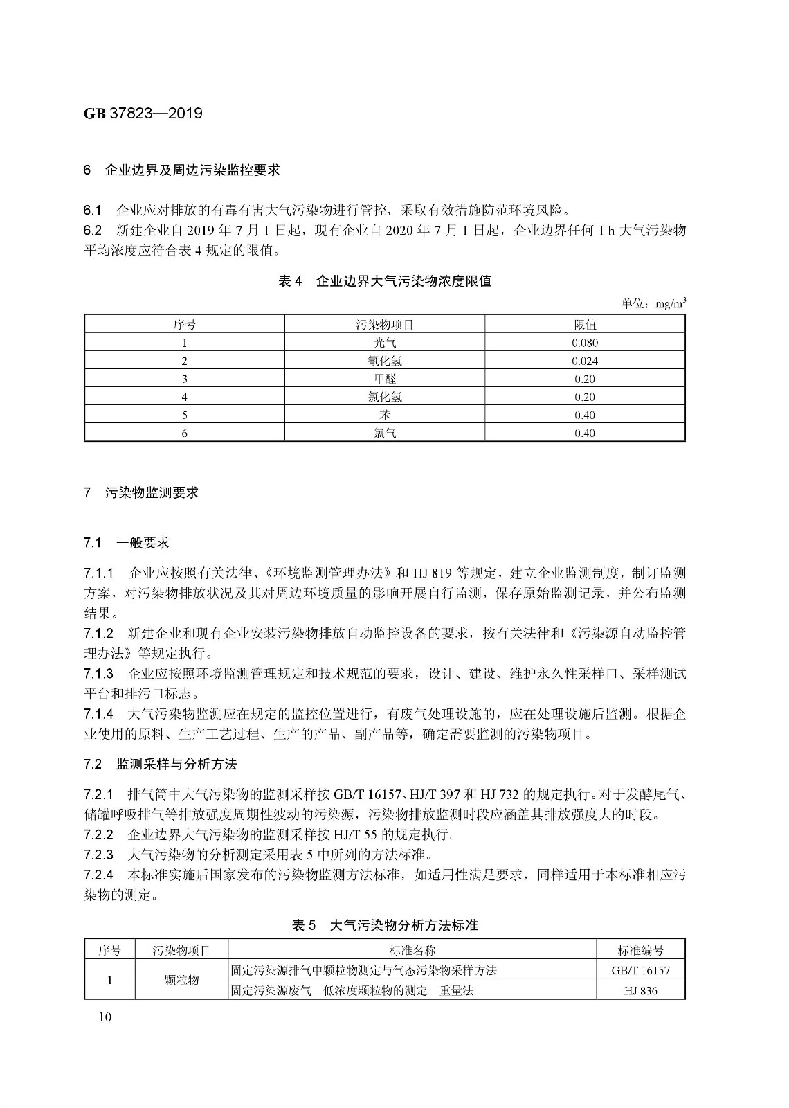 7月1日起實施《制藥工業(yè)大氣污染物排放標準》（ GB 37823—2019）